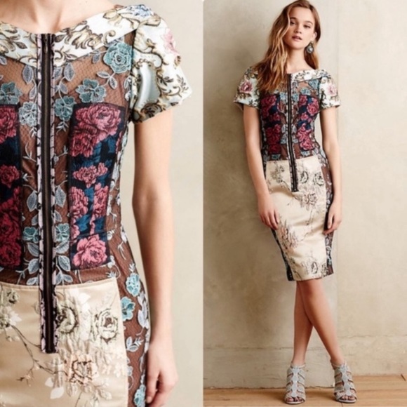 Anthropologie Dresses & Skirts - 🔥HP New Anthropologie Pieced Brocade Dress